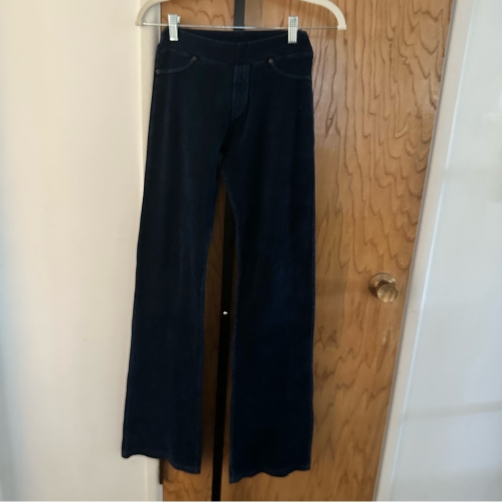 Goddess Navy Ribbed Pants size 4-6 - Picture 3 of 10